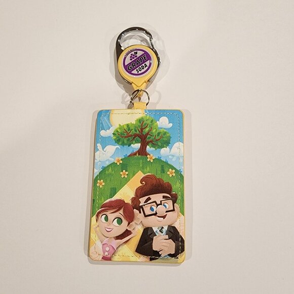 Loungefly Disney Pixar UP Carl & Ellie Picnic Retractable Lanyard ID Holder NEW - Picture 10 of 11